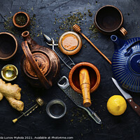 Buy canvas prints of Ginger root tea by Mykola Lunov Mykola