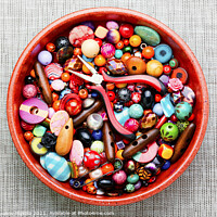 Buy canvas prints of Bead jewelry making,multicolored beads. by Mykola Lunov Mykola