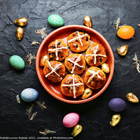 Buy canvas prints of Easter hot cross buns by Mykola Lunov Mykola