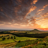 Buy canvas prints of Roseberry Topping Sunset by Northern Wild