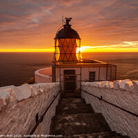 Buy canvas prints of St Abbs Lighthouse Sunset by Northern Wild