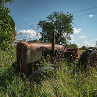 Buy canvas prints of old vintage Massey Ferguson tractor  by Zareen 