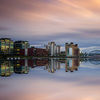 Buy canvas prints of Gateshead quayside and bridges reflections  by Sree Mussunoor