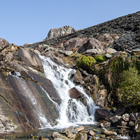 Buy canvas prints of Cwmorthin Waterfall by chris hyde