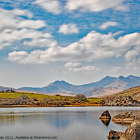 Buy canvas prints of Mount Snowdon from Capel Curig by chris hyde