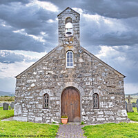 Buy canvas prints of St Maelrhys Church PorthYsgo by chris hyde