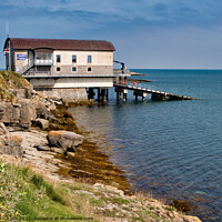 Buy canvas prints of Moelfre Lifeboat Station Anglesey by chris hyde