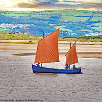 Buy canvas prints of Gaff Rigged Yacht in Aberdovey by chris hyde