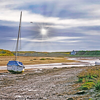 Buy canvas prints of Sunset In Aberffraw Anglesey by chris hyde