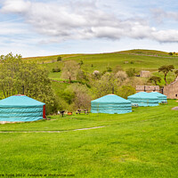 Buy canvas prints of Yurts on Camp Site in Swaledale by chris hyde
