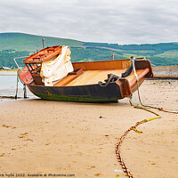 Buy canvas prints of Derelict trawler Barmouth by chris hyde