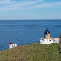 Buy canvas prints of St Abbs Lighthouse overlooking north sea by chris hyde