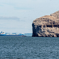 Buy canvas prints of tanker pasing bass rock by chris hyde