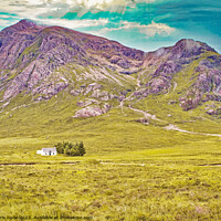 Buy canvas prints of Glencoe Isolated Cotttage by chris hyde