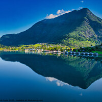 Buy canvas prints of Reflectrions Skjolden Norway by chris hyde