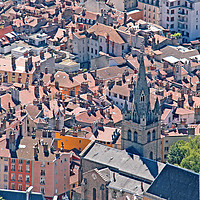 Buy canvas prints of Rooftops Grenoble by chris hyde