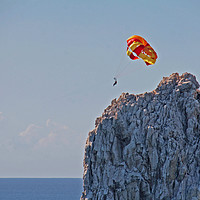 Buy canvas prints of hang Glider  Cabo San Lucas by chris hyde