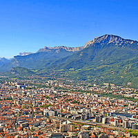 Buy canvas prints of Grenoble in the Alps by chris hyde