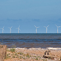 Buy canvas prints of Offshore Windfarm Rhyl by chris hyde