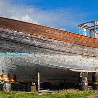Buy canvas prints of Boat Being Refitted by chris hyde