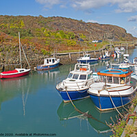 Buy canvas prints of Amlwch Bay Boats by chris hyde