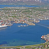 Buy canvas prints of Tromso Norway Panorama by chris hyde