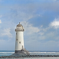 Buy canvas prints of Point of Ayr Light House  by chris hyde