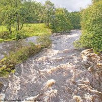 Buy canvas prints of River Conway in Spate by chris hyde