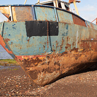 Buy canvas prints of Derelict Rusting Boat by chris hyde