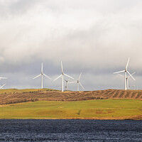 Buy canvas prints of Wind Turbines Denbigh Moors by chris hyde