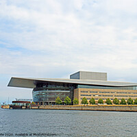 Buy canvas prints of wide angle view of Copenhagen opera house  by chris hyde