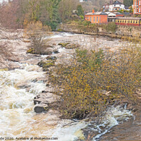 Buy canvas prints of River Dee at Llangollen by chris hyde