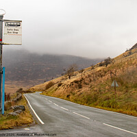 Buy canvas prints of Bus Stop in Snowdonia by chris hyde