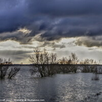 Buy canvas prints of Turbulent skies over Welches Dam, Cambridgeshire by Murray Croft