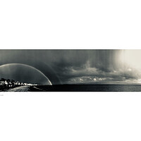 Buy canvas prints of Nuclear Rainbow over Helensburgh [Scotland]) by Michael Angus