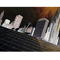 Buy canvas prints of Chicago Skyline by Michael Angus
