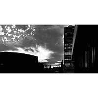 Buy canvas prints of Panorama: Glasgow Modernism x 3  by Michael Angus