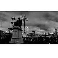 Buy canvas prints of  Panorama: George Square (Glasgow) by Michael Angus