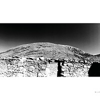 Buy canvas prints of Roofless Cottage - West Highland Way (Scotland) by Michael Angus