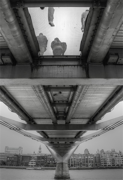 Millennium Bridge BW Picture Board by David French