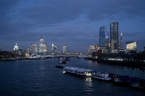 City of London Skyline Picture Board by David French