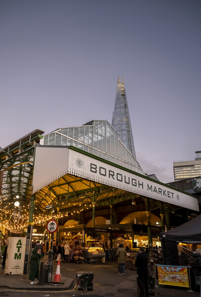 Borough Market and the Shard Picture Board by David French