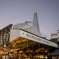 Buy canvas prints of Borough Market and the Shard by David French