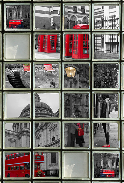 Window on London Sights Picture Board by David French