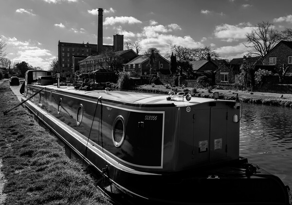 Canal barges on the Leeds to Liverpool Canal Picture Board by David French