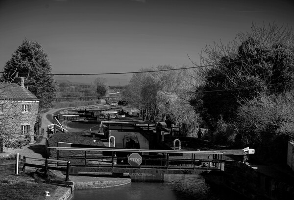Rufford top lock leeds to liverpool Picture Board by David French