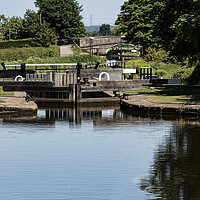 Buy canvas prints of Rufford top lock leeds to liverpool by David French