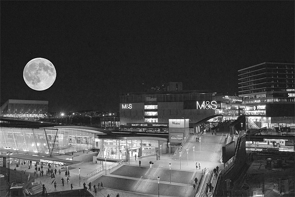 2012 Olympic park moon rise Picture Board by David French