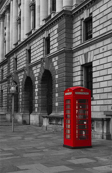 Red telephone box London Picture Board by David French