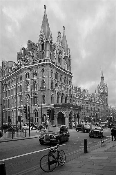 St Pancras Station BW Picture Board by David French